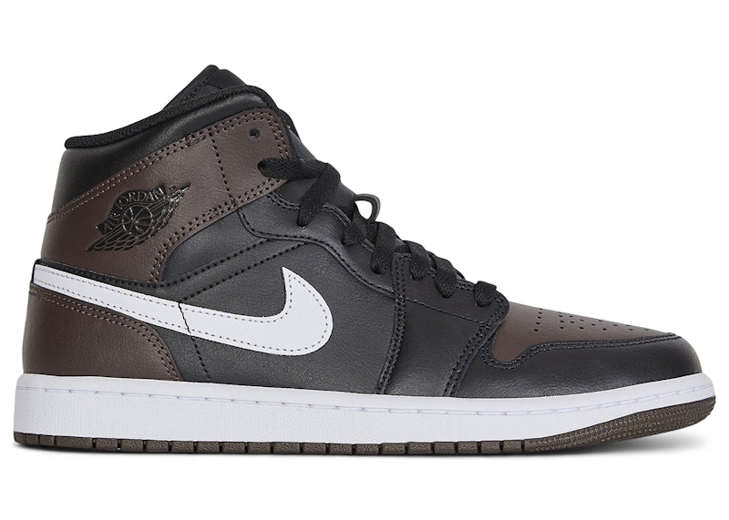 Men's Jordan 1 Mid Sneakers in Baroque Brown/Black/White
