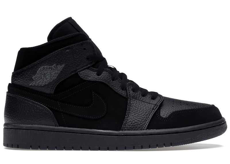 Jordan 1 Mid Black Dark Smoke Grey 