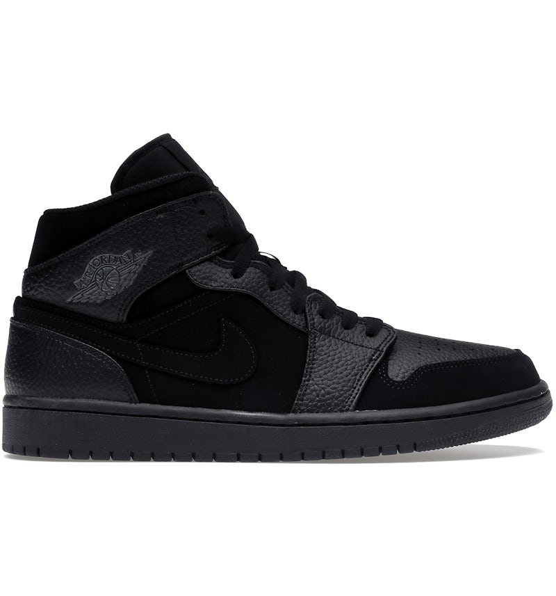 Jordan Mid Black Dark Smoke Grey Men's 554724-064 US