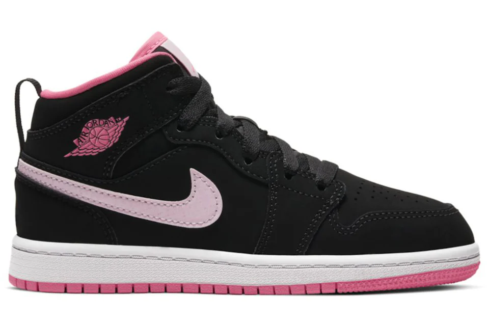 Jordan 1 Mid Black Digital Pink (PS) Kids' - 640737-066 - US