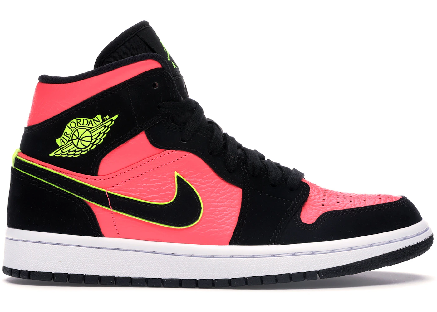 Jordan 1 Mid Black Hot Punch (Women's) - BQ6472-006 - US