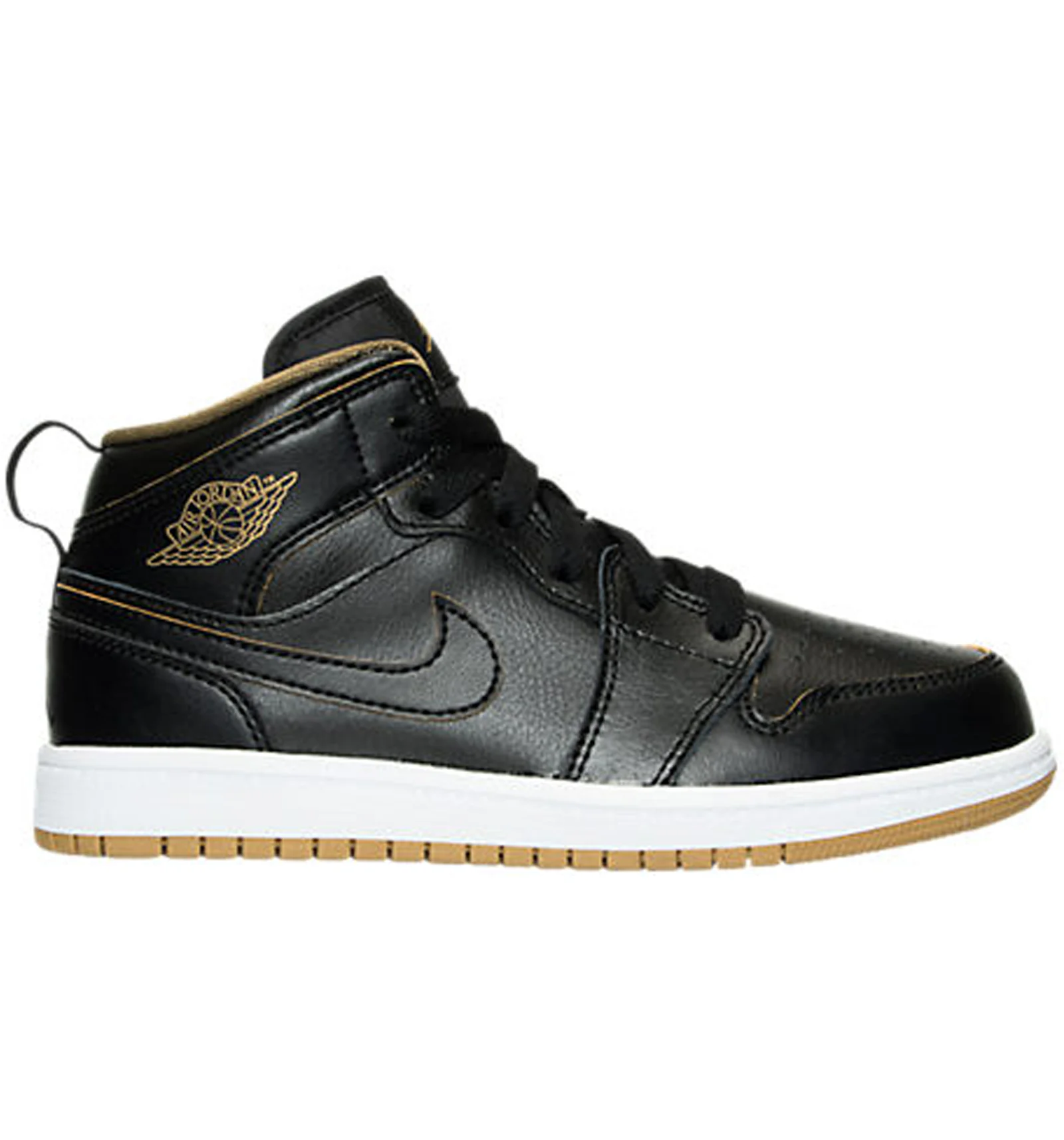 Jordan 1 Mid Black Metallic Gold PS