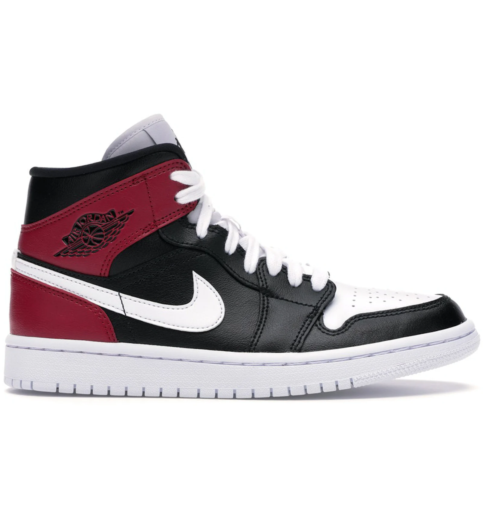 Jordan 1 Mid Black Noble Red Women s