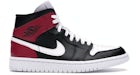 Jordan 1 Mid Black Noble Red (Women's)