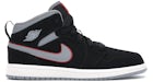 Jordan 1 Mid Negro Particle Grey Gym Rojo (para preescolares)