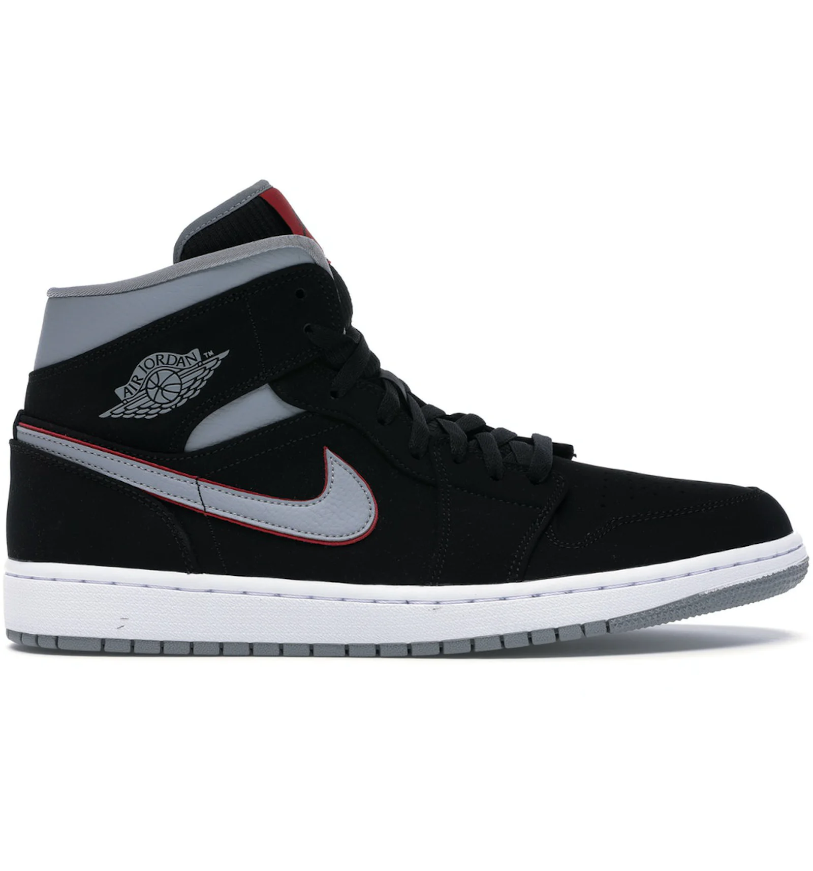 Black grey red jordan 1 best sale