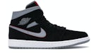 Jordan 1 Mid Black Particle Grey Gym Red