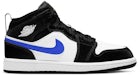 Jordan 1 Mid Negro Racer Azul Blanco (para preescolares)