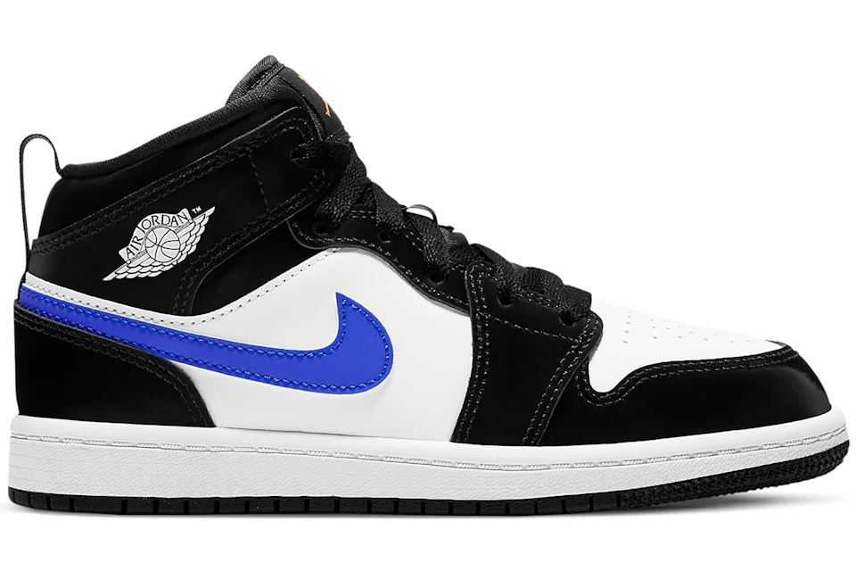 Jordan 1 Mid Black Racer Blue White PS Kids 640734 084 US