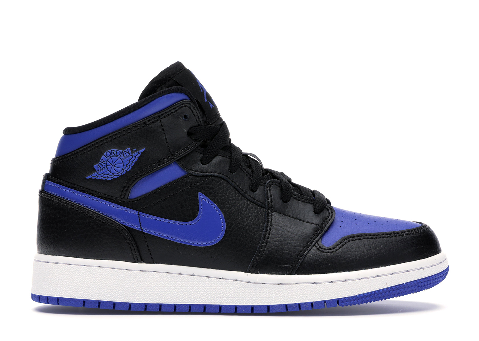 Jordan 1 Mid Royal (2020) (GS) Kids' - 554725-068 - US