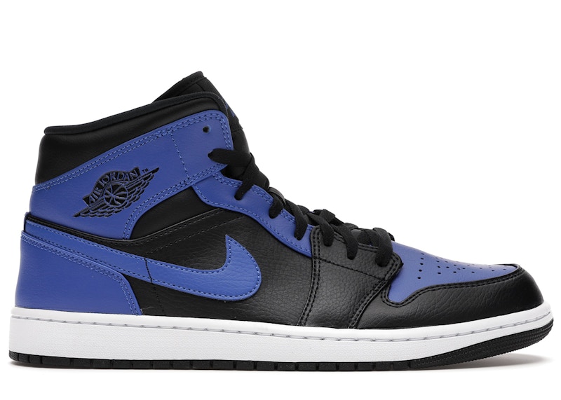 Jordan 1 Mid Hyper Royal Tumbled 