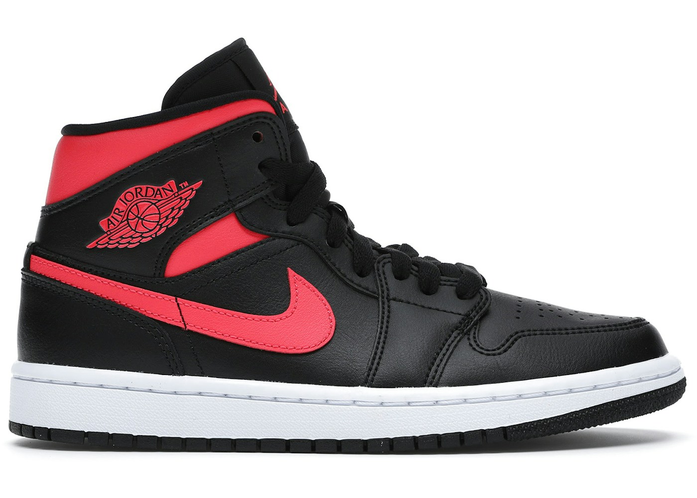 Jordan 1 Mid Black Siren Red W Bq6472 004 Jordan 1 Mid Black Siren Red W Bq6472 004
