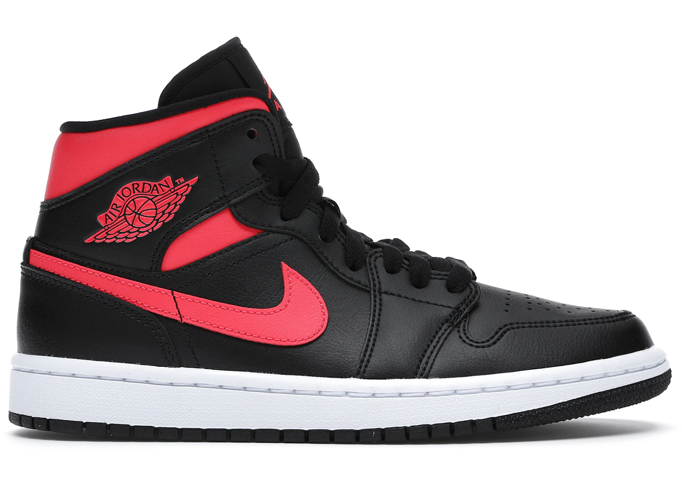 Jordan 1 Mid Black Siren Red (Women's) - BQ6472-004 - US