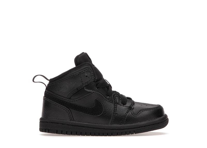 Pre-owned Jordan 1 Mid Sneakers In Black