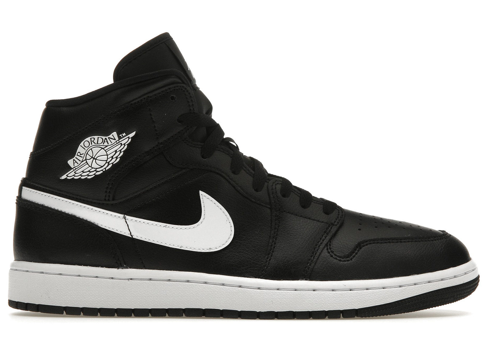 Air jordan mid hot sale 1 black white