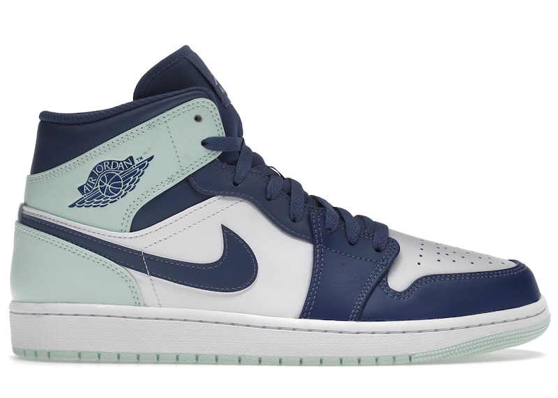 Jordan 1 Mid Mystic Navy Mint Foam Men's - 554724-413 - US