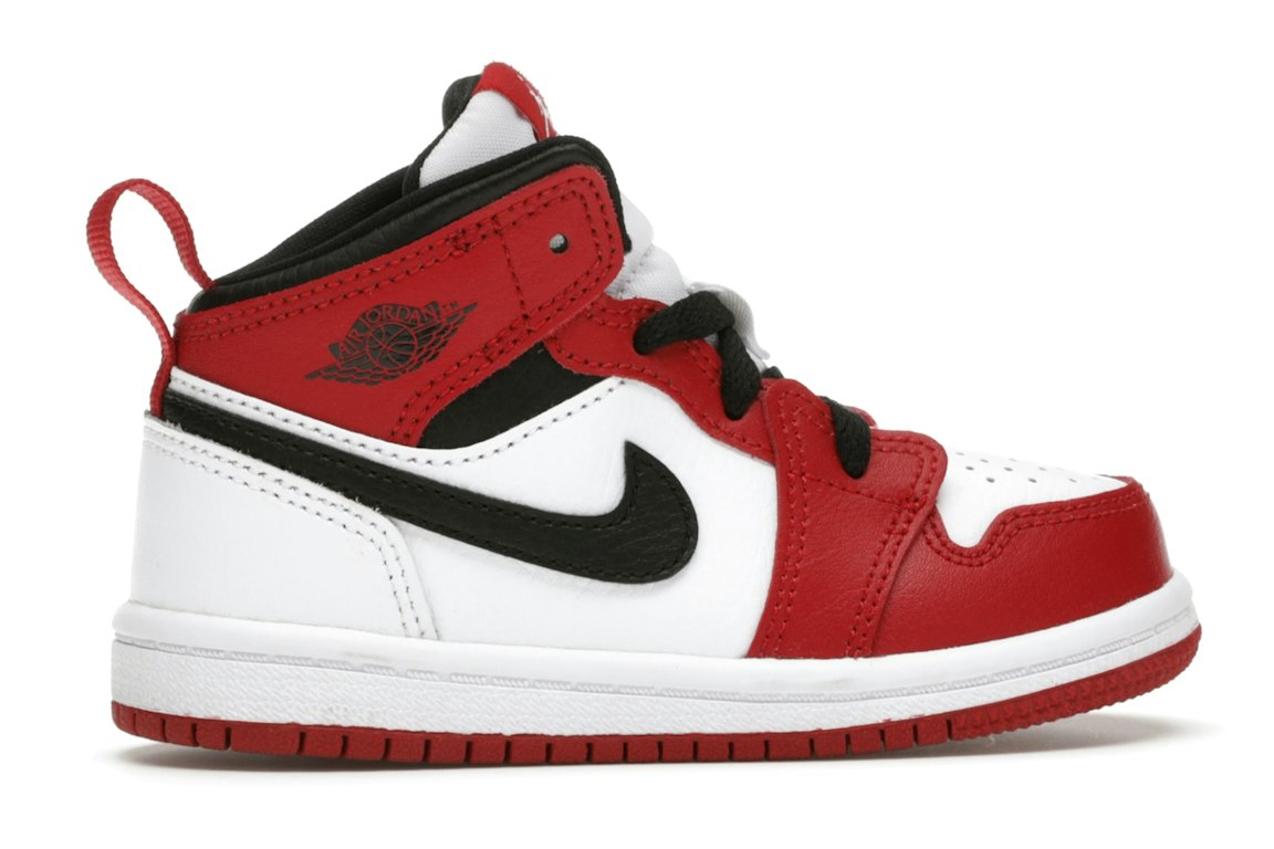 Pre-owned Jordan 1 Mid Chicago (2020) (td) In White/gym Red-black