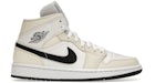 Jordan 1 Mid en blanco leche coco (de mujer)