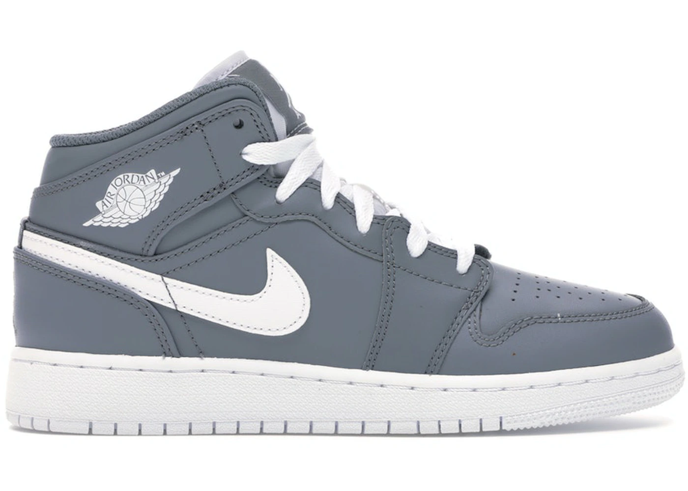 Jordan 1 Mid Cool Grey White (GS) - 554725-036 - US Jordan 1 Mid Cool Grey White (GS) - 554725-036 - US