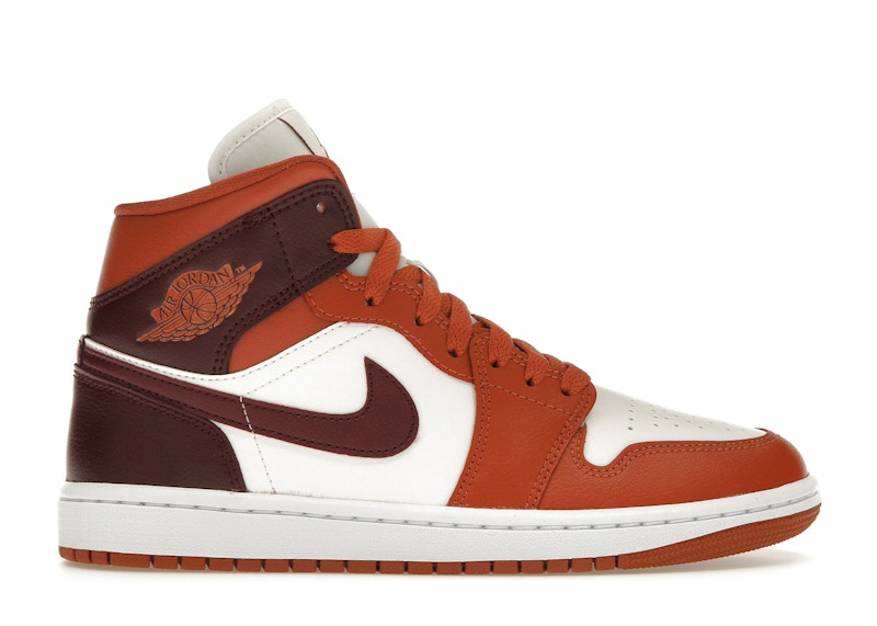 Jordan 1 Mid Dusty Peach Night Maroon Women s BQ6472 200 US