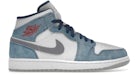 Jordan 1 Mid French en azul y rojo fuego