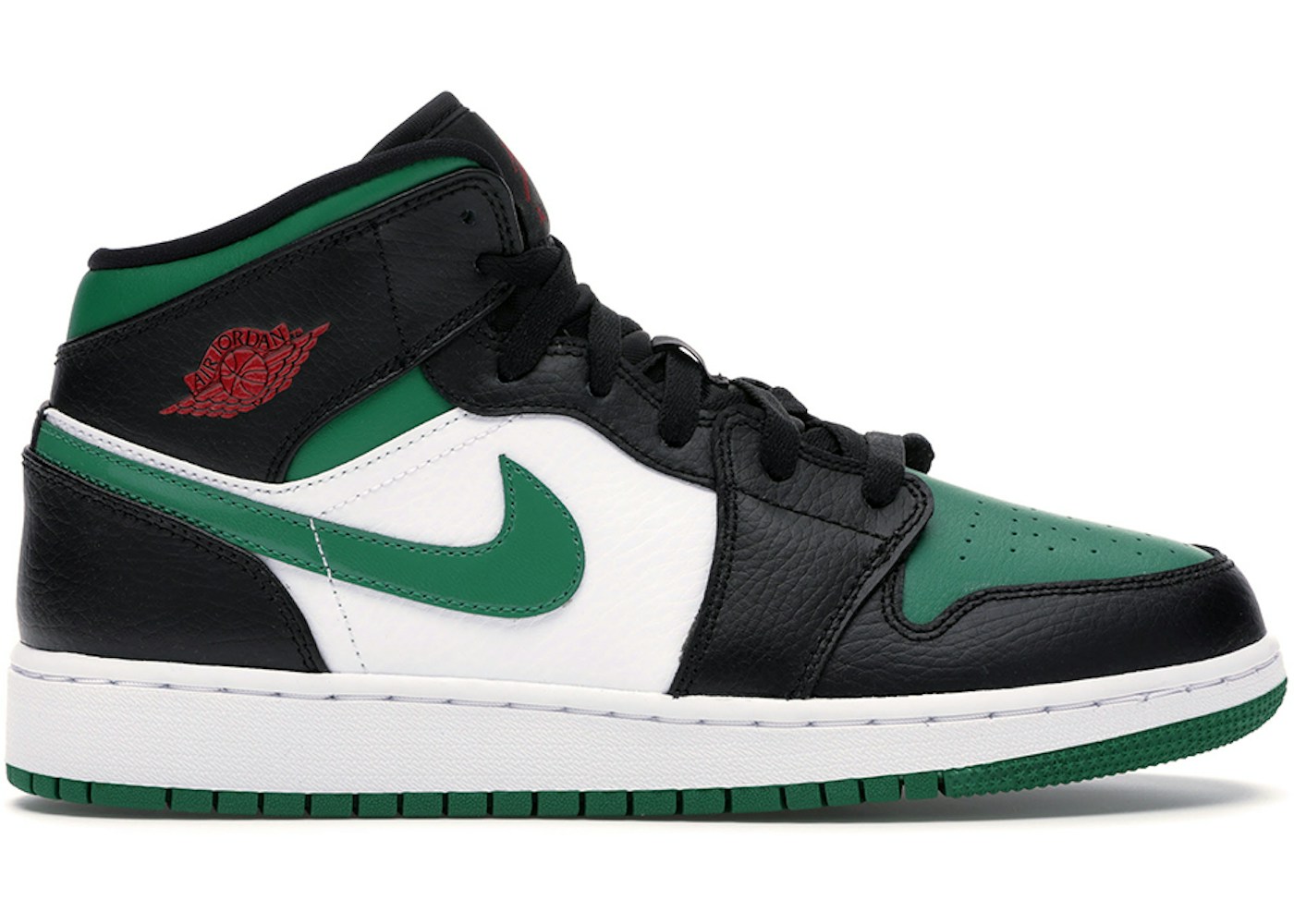 Jordan 1 Mid Green Toe (GS) - 554725-067