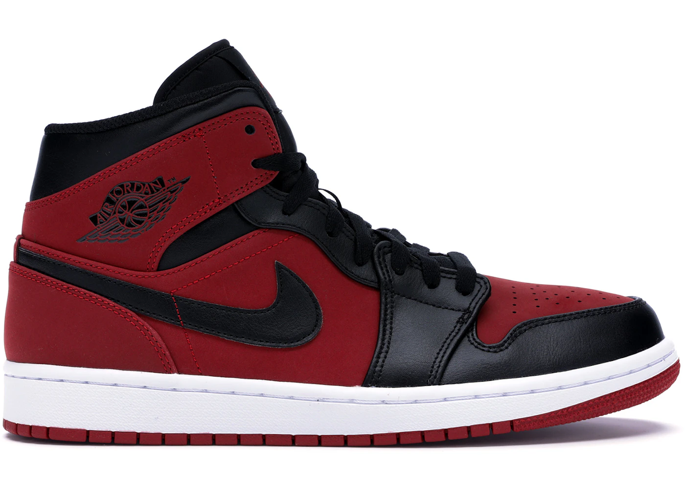 Jordan 1 Mid Gym Red Black Men's - 554724-610 - US