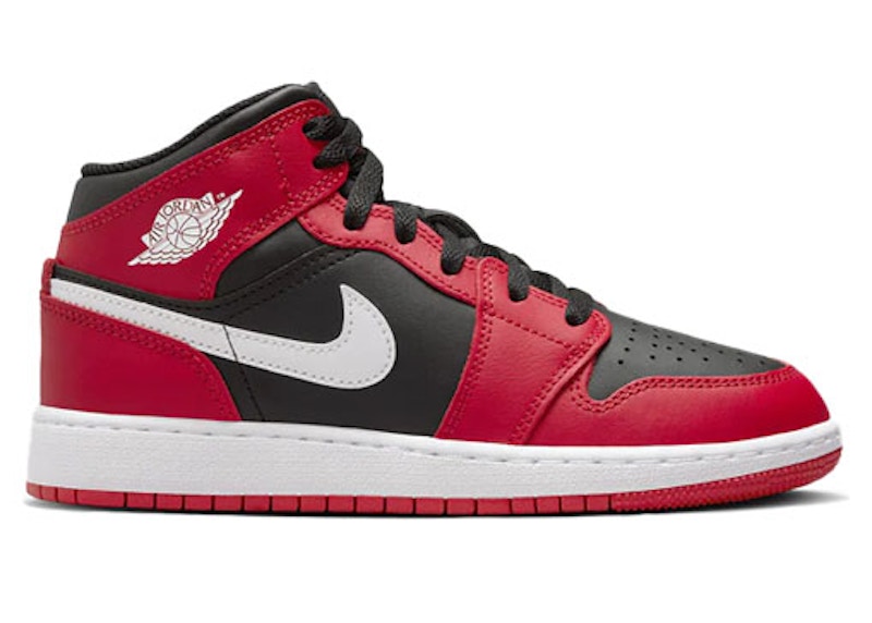 Jordan 1 mid gym red black hotsell