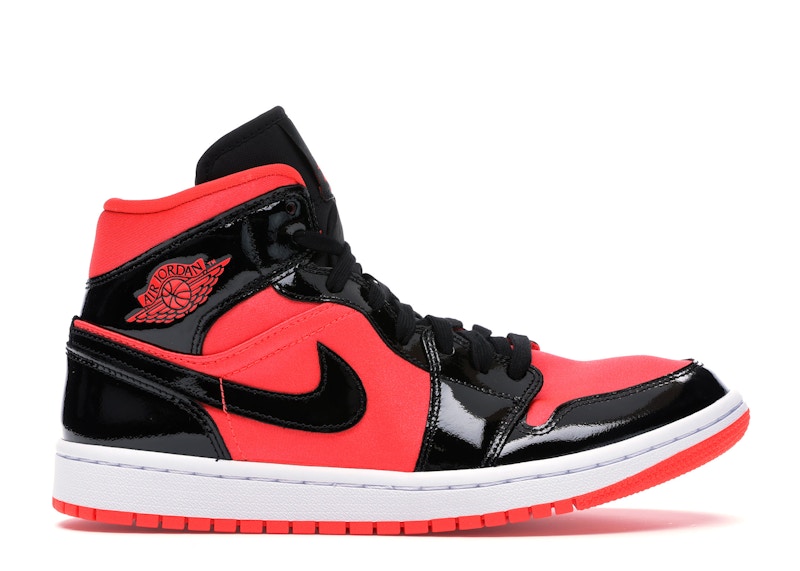 Jordan 1 Mid Hot Punch Black (W 