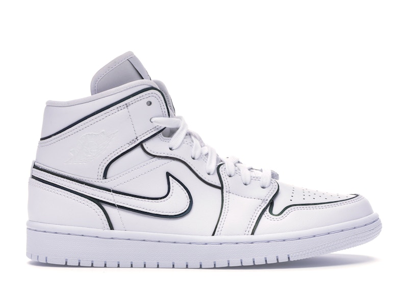 jordan 1 mid iridescent reflective white ebay