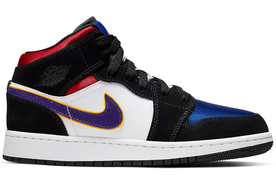 Jordan 1 Mid Lakers Top 3 GS Kids BQ6931 005 GB
