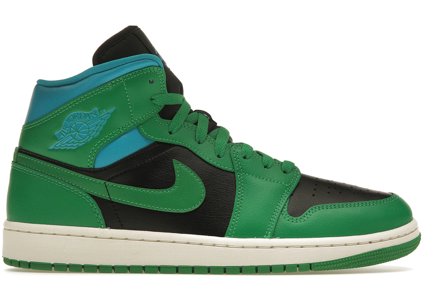Lucky Green Jordan Verde Oscuro Mid Black Jordan Mid Grün Damen