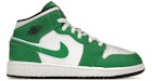 Jordan 1 Mid en verde trébol (para escolares)
