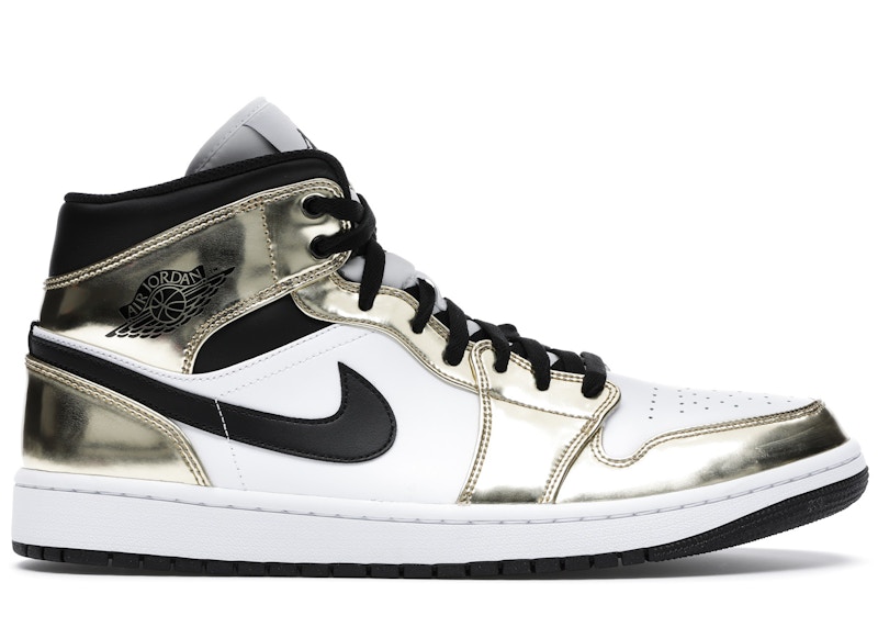 air jordan 1 black and white mid