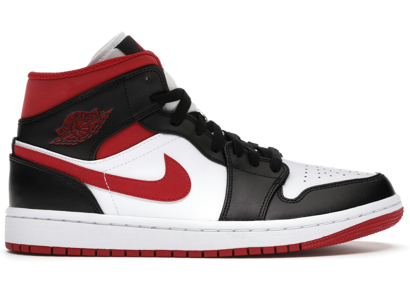 Jordan 1 Mid Gym Red Black White 122 Jordan 1 Mid Gym Red Black White 122