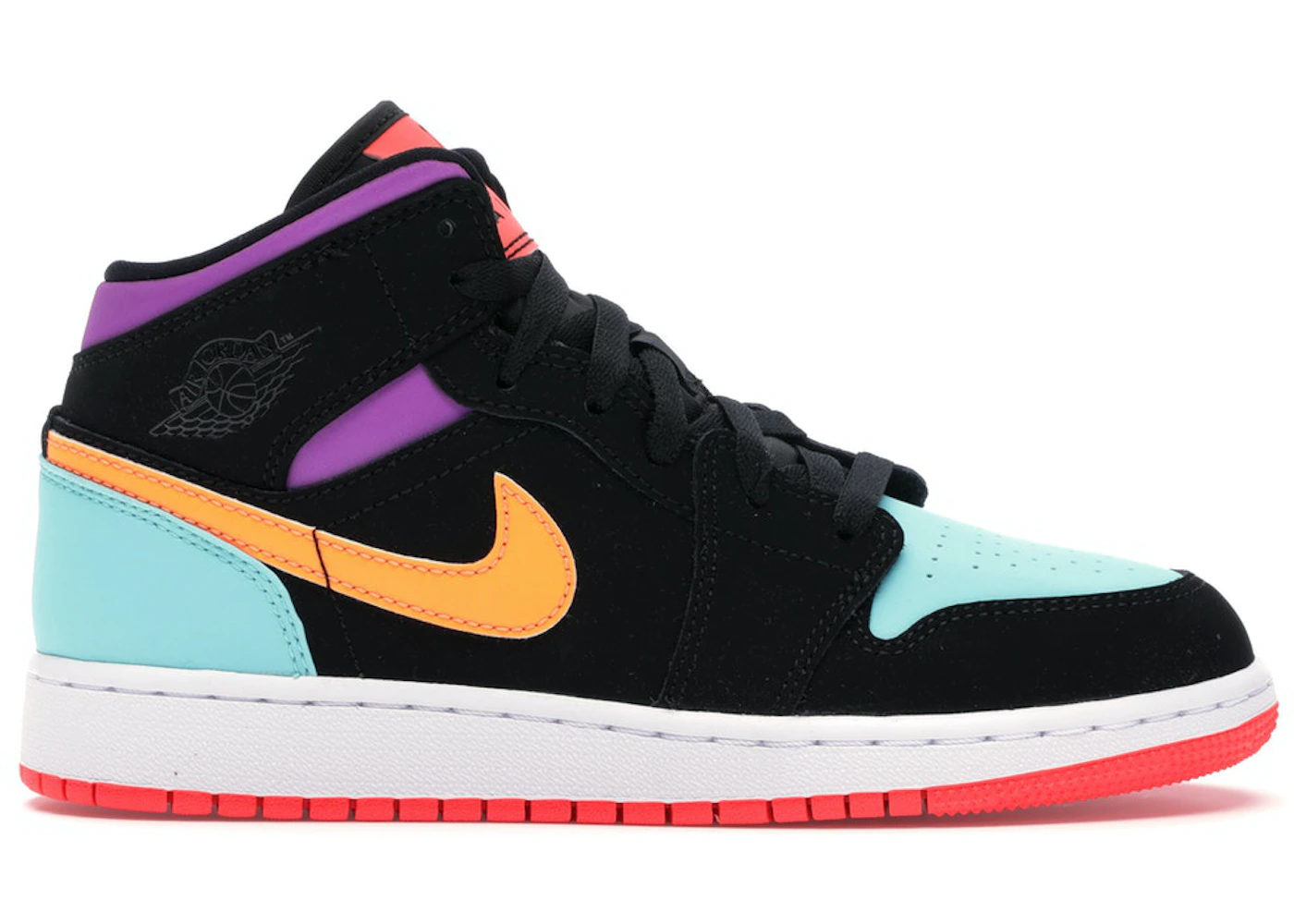 Jordan 1 Mid Multi-Color (GS) Kids' - 554725 083 - US