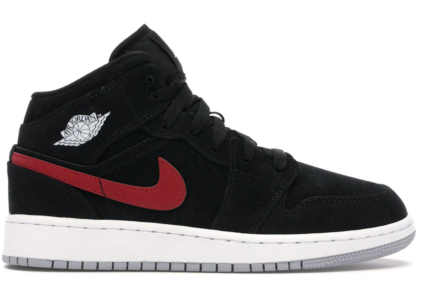 Jordan 1 mid multicolor swoosh black sale