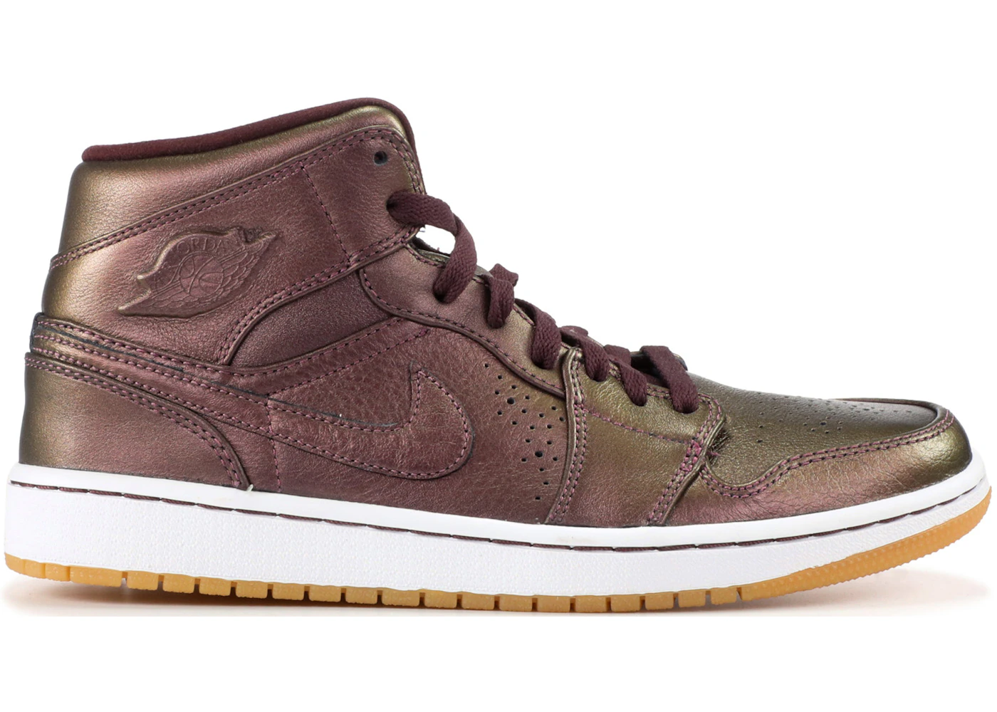 Jordan 1 Mid Nouveau Deep Burgundy Gum Men s 629151 605 US