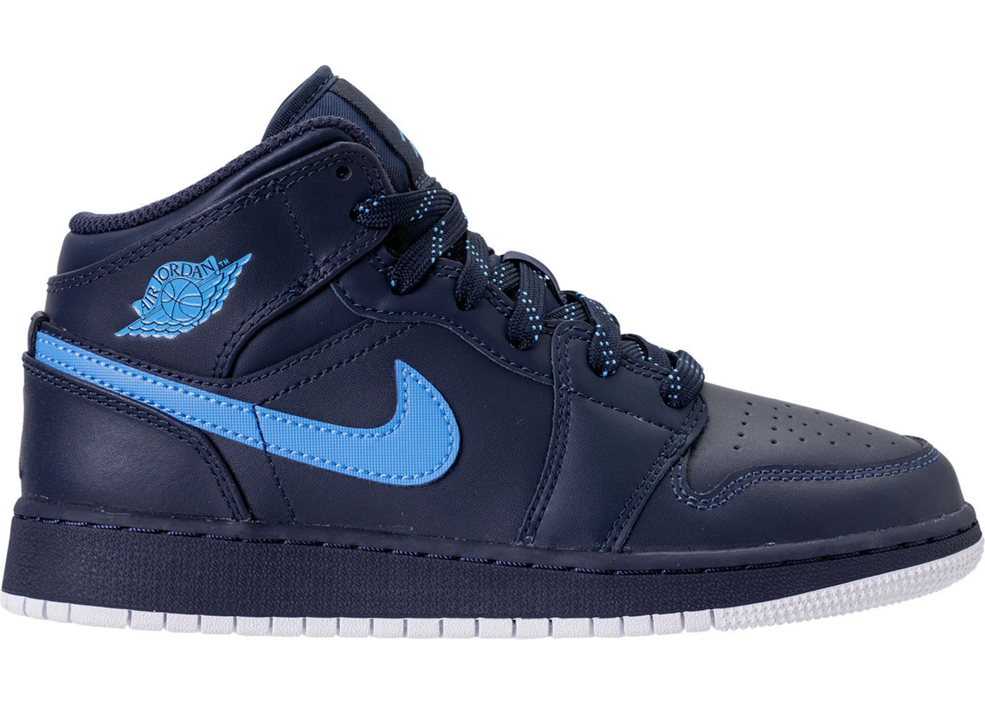Jordan 1 Mid Obsidian University Blue GS Kids 554725 415 US