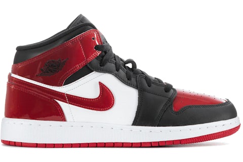 Jordan Mid Patent Bred Toe (GS) HV4399-006 US - Main Image