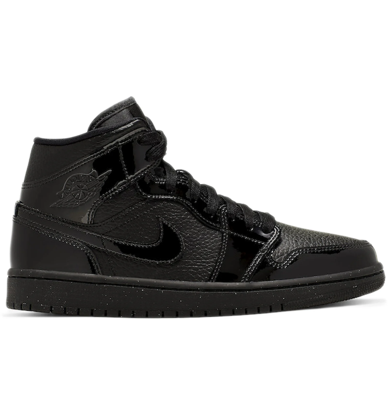 Jordan 1 Mid Patent Triple Black (Women's) - BQ6472-003 - GB