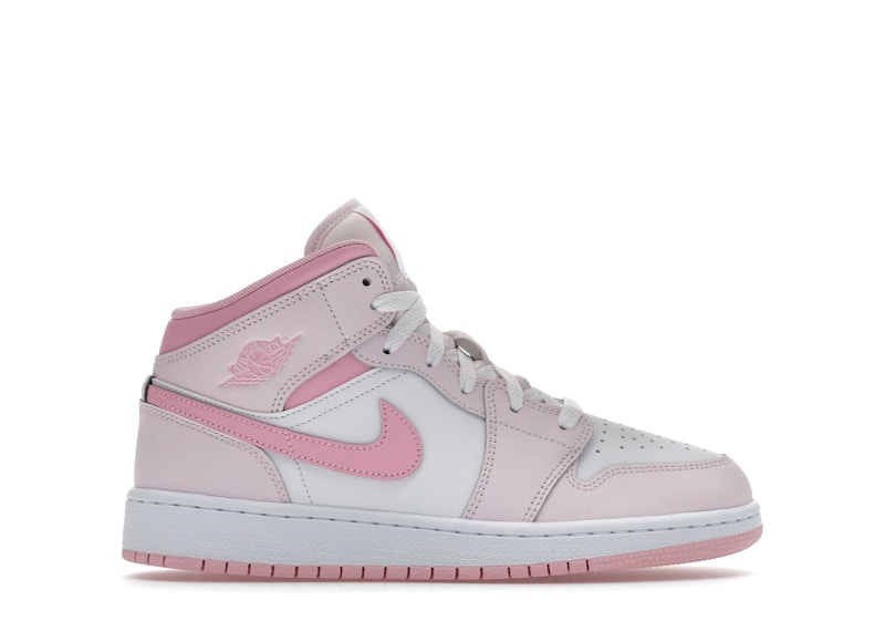限定カラー【新品】NIKE GS AIR JORDAN1 MID　パールピンク Jordan 1 Mid Pearl Pink White (GS) - DQ8423-600 - US