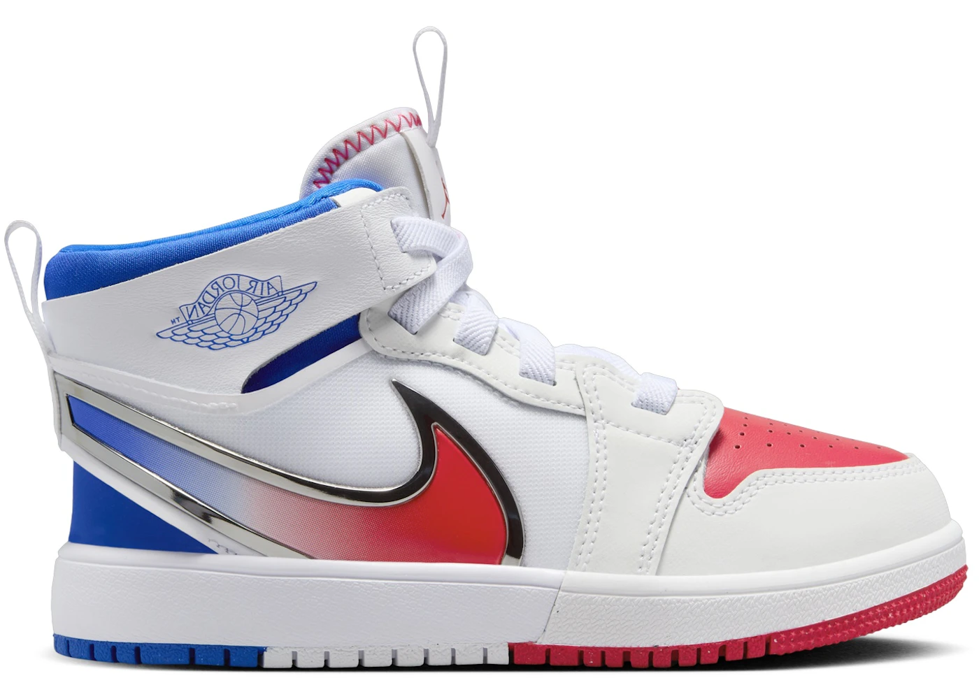 Jordan 1 Mid RM EasyOn White Racer Blue Siren Red (PS) - FQ1282-100 - US