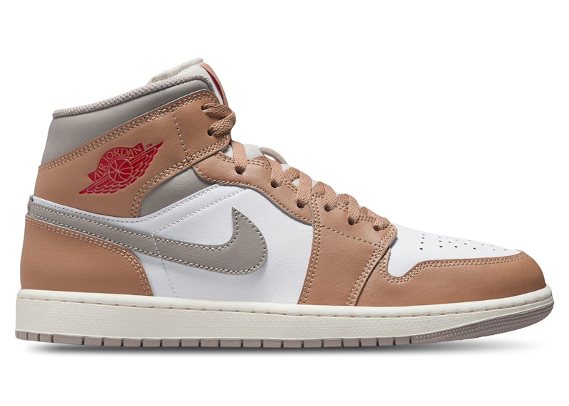 Jordan 1 Mid Rattan White College Grey Men's - DQ8426-200 - US