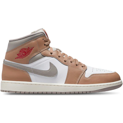 Jordan 1 Mid Rattan White College Grey