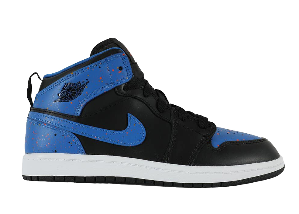 Jordan 1 Mid Royal Paint Splatter (PS)