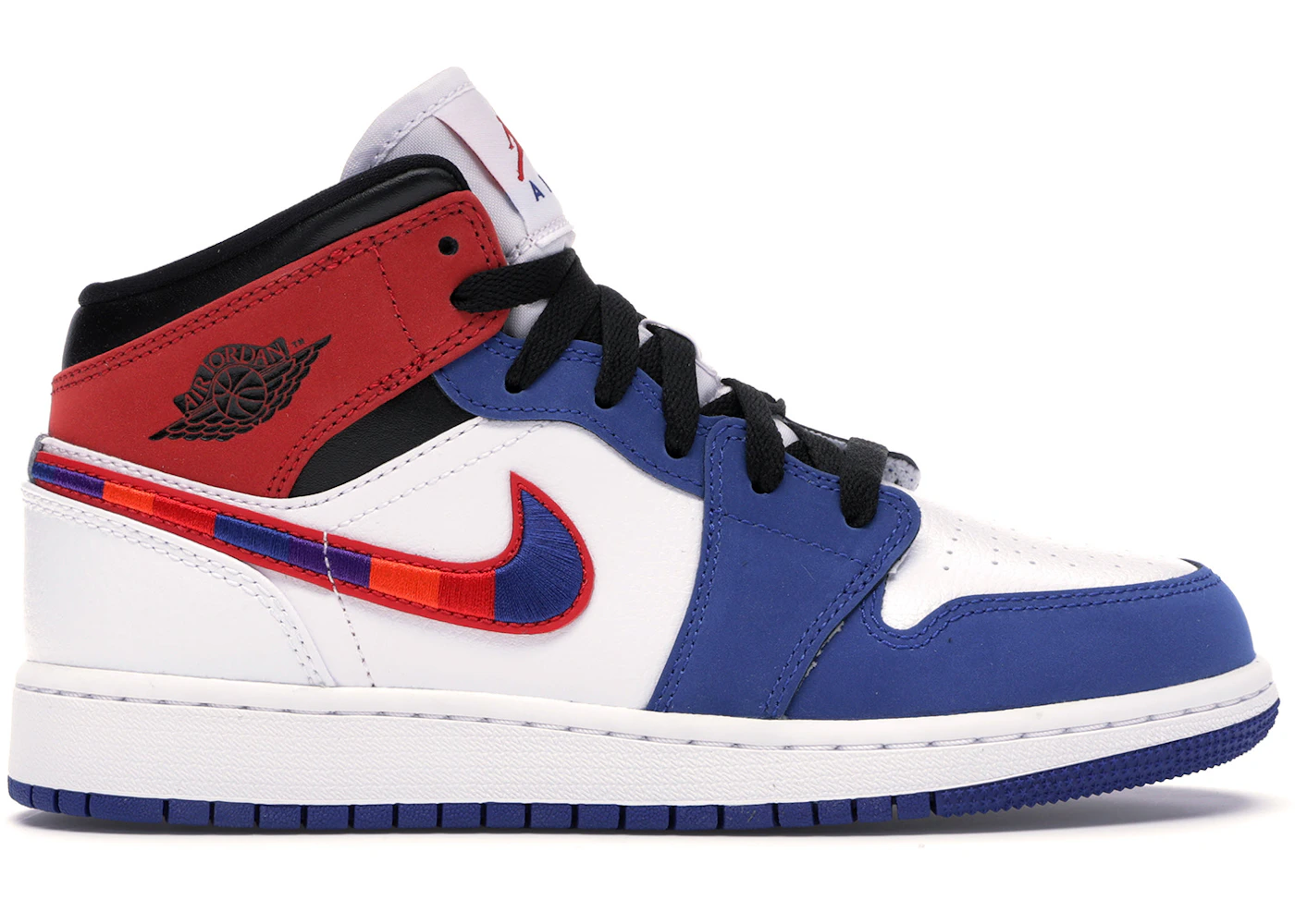 Jordan 1 Mid Rush Blue University Red (GS) - BQ6931-146 - US