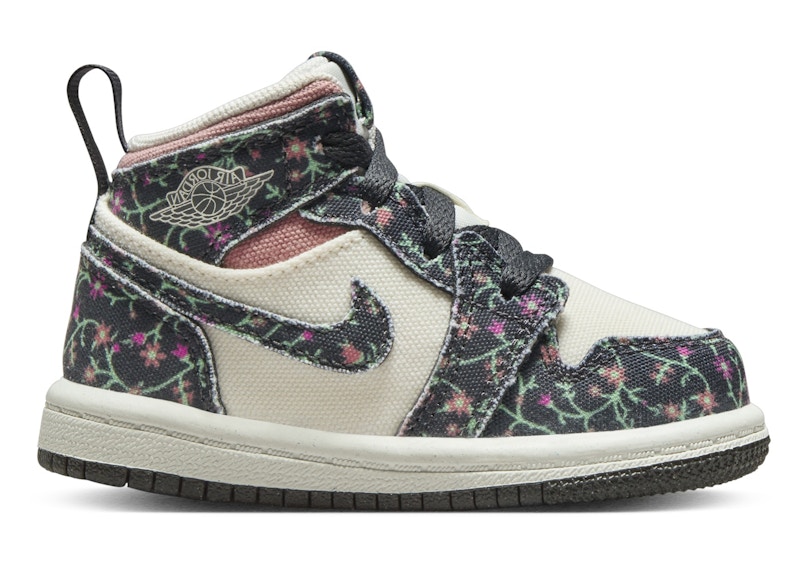 Pre-owned Jordan 1 Mid Se Sneakers In Anthracite/sail/red Stardust