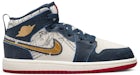Jordan 1 Mid SE Armory Navy Pale Ivory Sport Red Metallic Gold (PS)