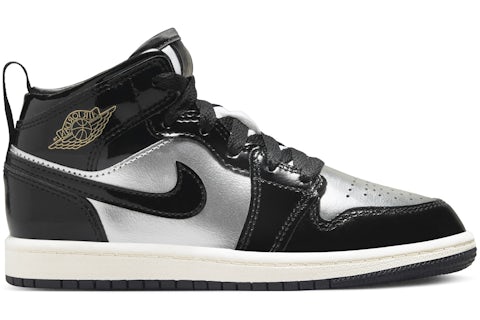 Nike Jordan Black Metallic Silver White Jordan Mid SE Black